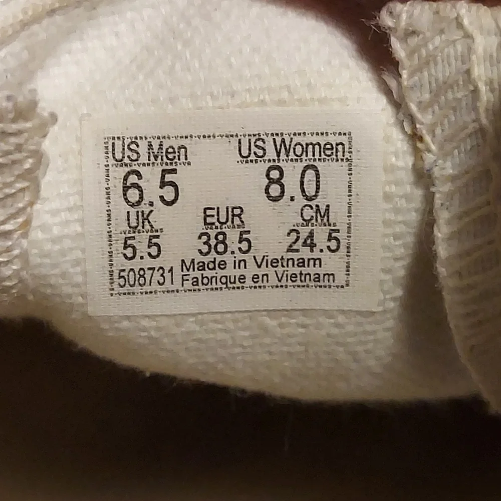 Vans Asher Canvas Triple White Slip-On Classic‎ Shoes Womens 8/Men 6.5